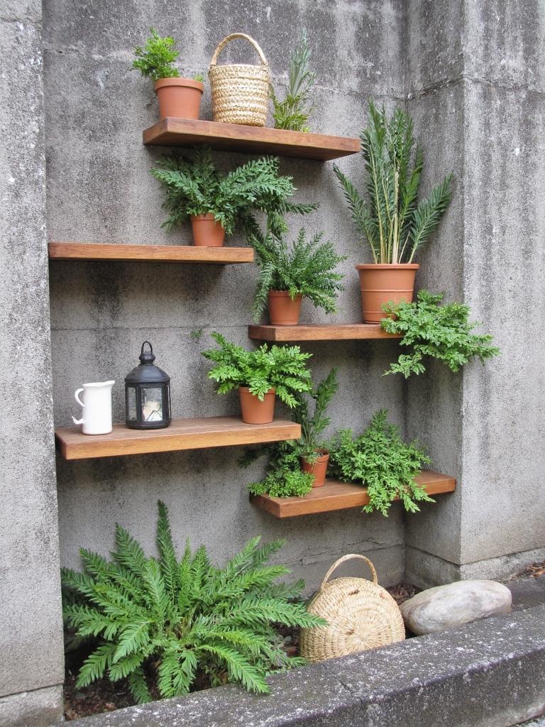 transformer un mur avec des étagères