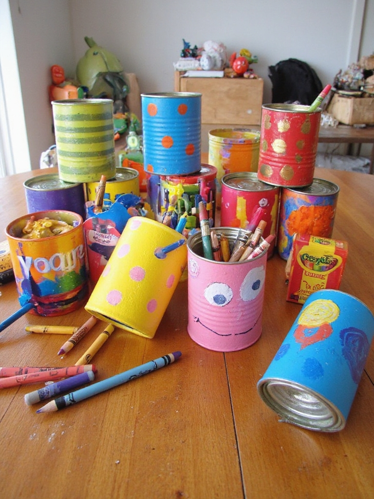 porte-crayons diy colorés