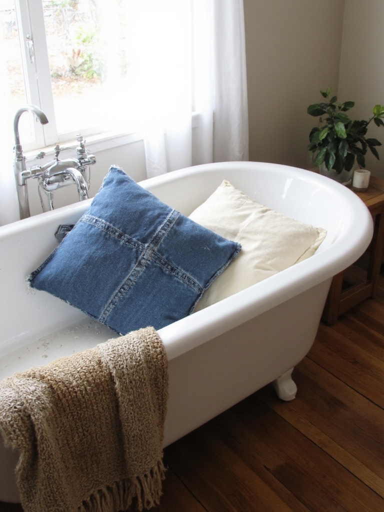 tutoriel pour housse de coussin en jean
