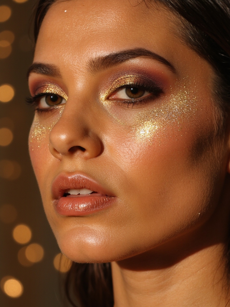 maquillage glamour et scintillant pour le soir