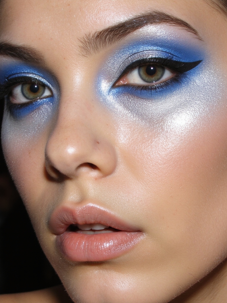 fard à paupières métallique lueur futuriste