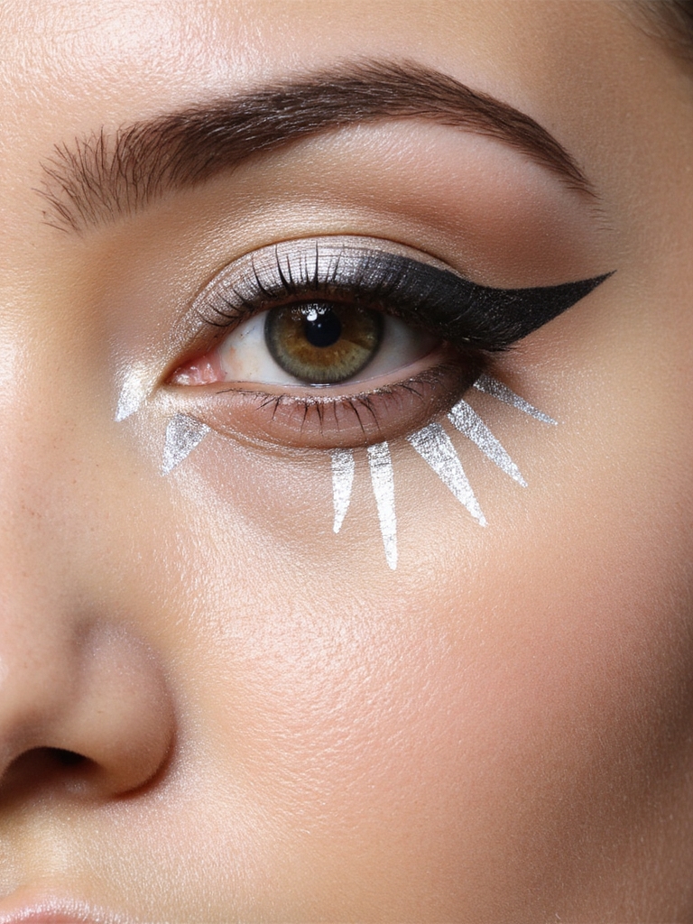 maquillage eyeliner à espace négatif