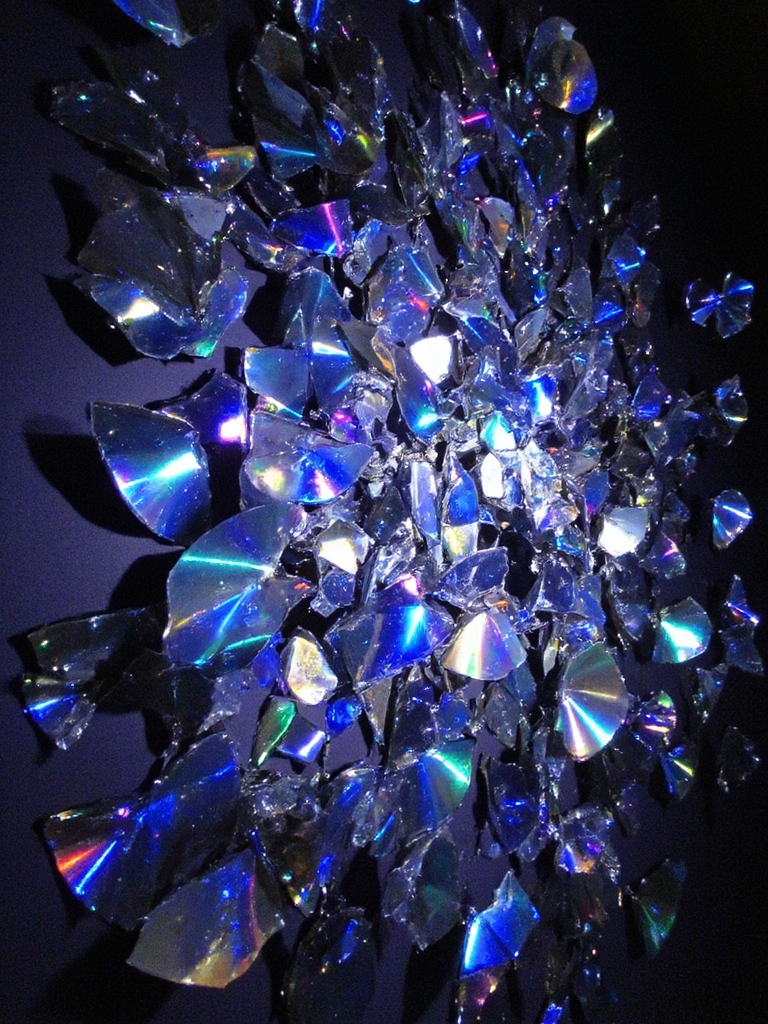 installation d'affichage lumineux arc-en-ciel