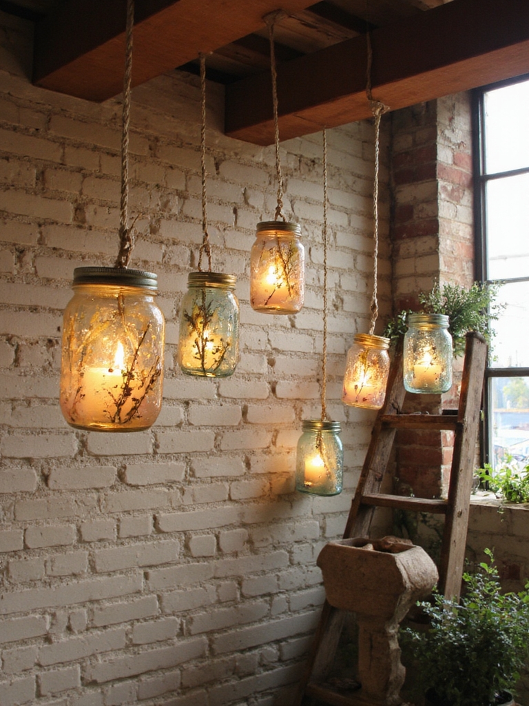 lanternes en pots de verre recyclés