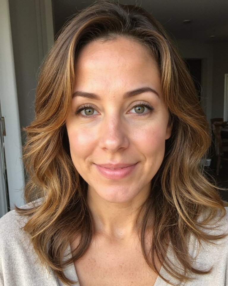 boucles douces avec des pointes dégradées