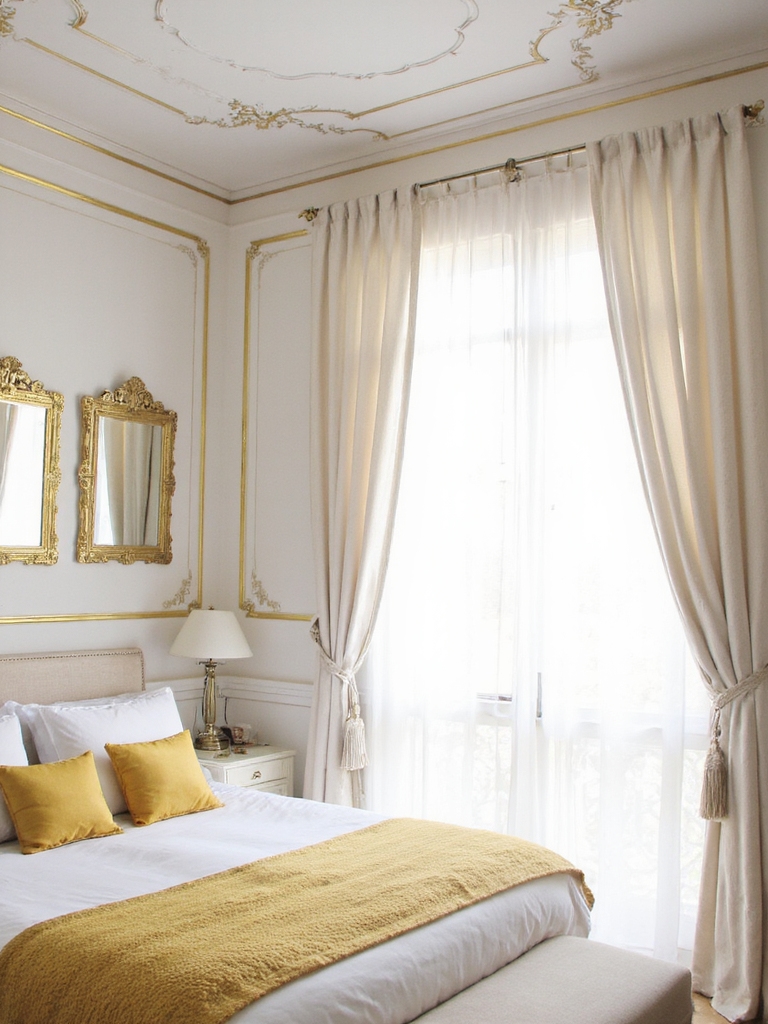 plafond sophistiqué en or blanc