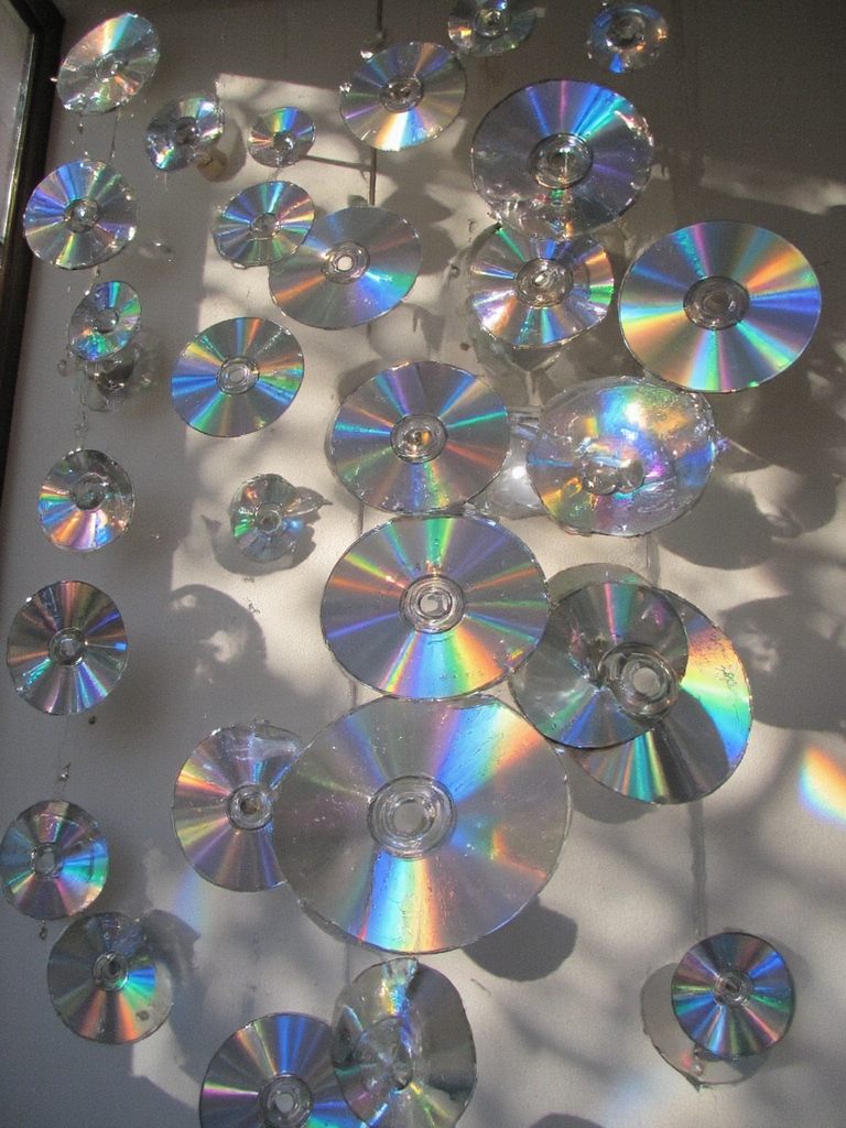 décoration de CD en vitrail