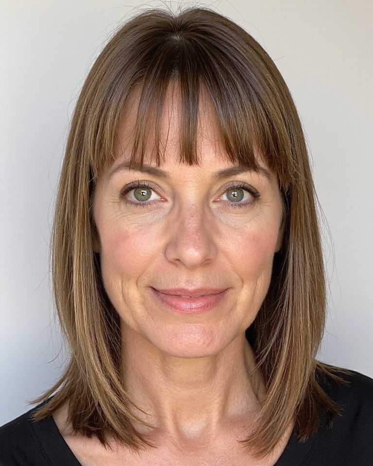 bob mi-long épaule élégant et facile à entretenir