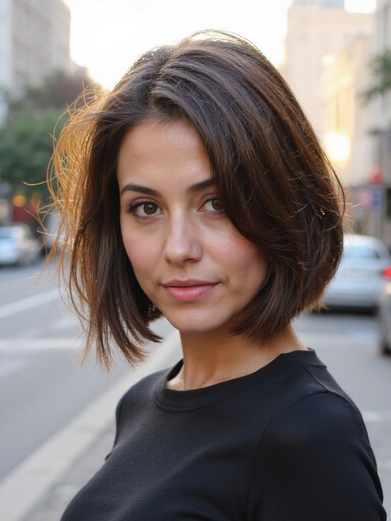 coupe de cheveux asymétrique pour individualité