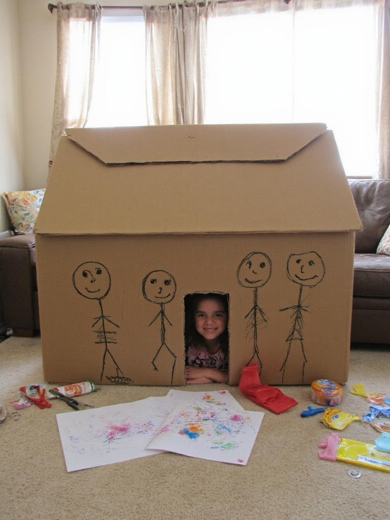 Construire un fort en carton