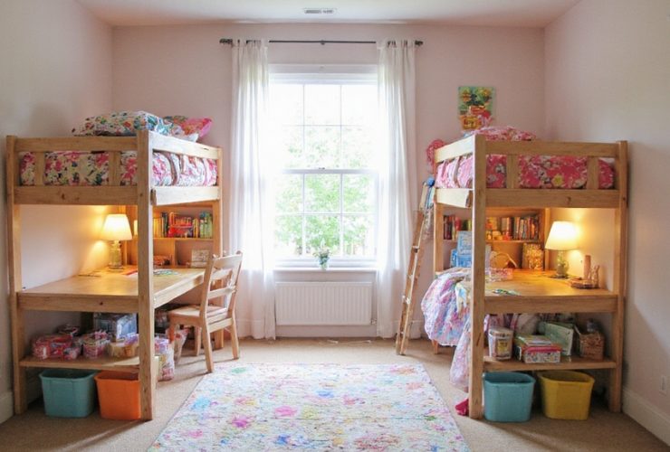 idées astucieuses pour une chambre partagée entre frères et sœurs