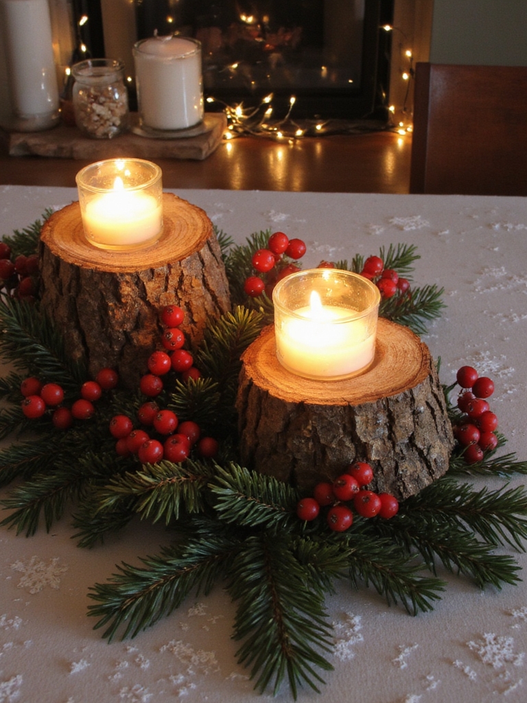 décor de bougie festive et confortable