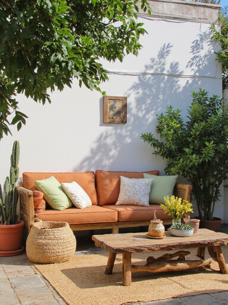 canapés confortables aux tons chauds