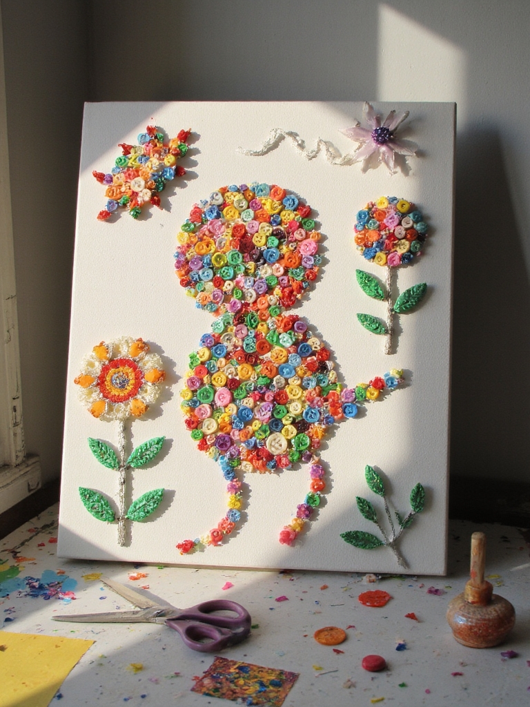 Idées créatives d'art avec des boutons