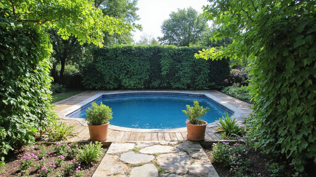 dissimulation élégante de piscine hors sol