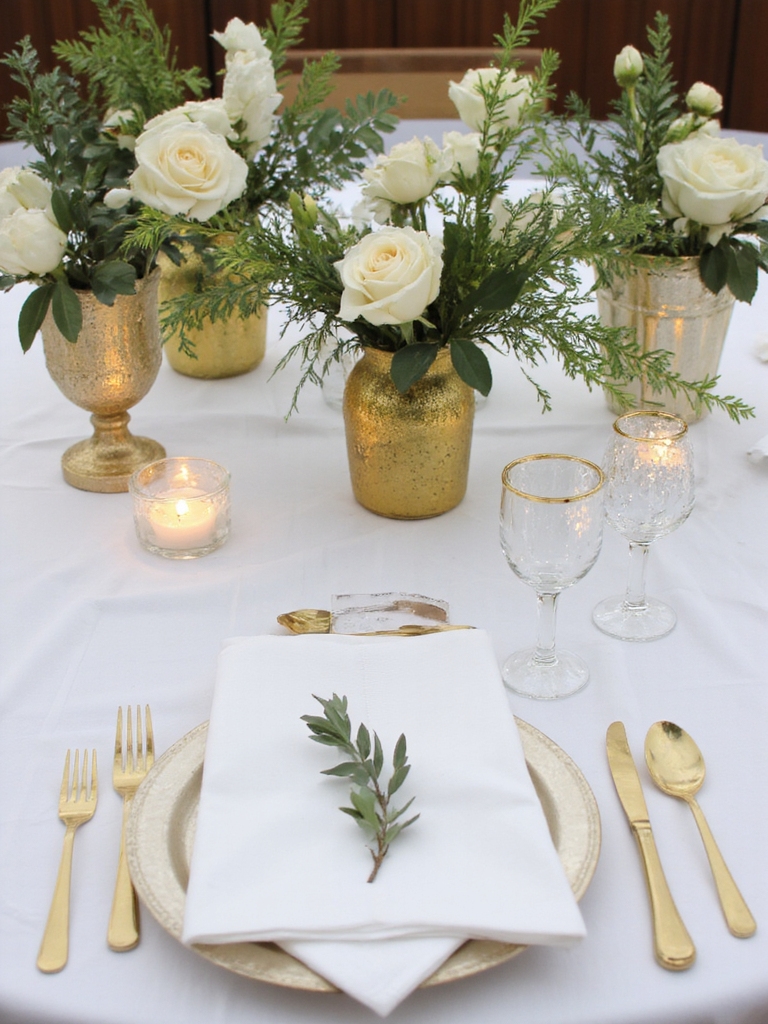 vases en verre dorés élégants