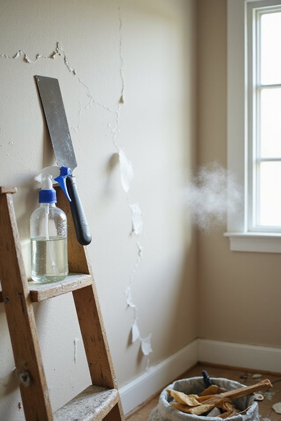 solution douce pour le retrait du papier peint