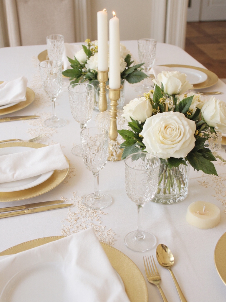 vaisselle en verre à accents dorés