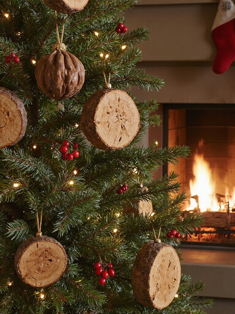 ornements de Noël en bois faits à la main