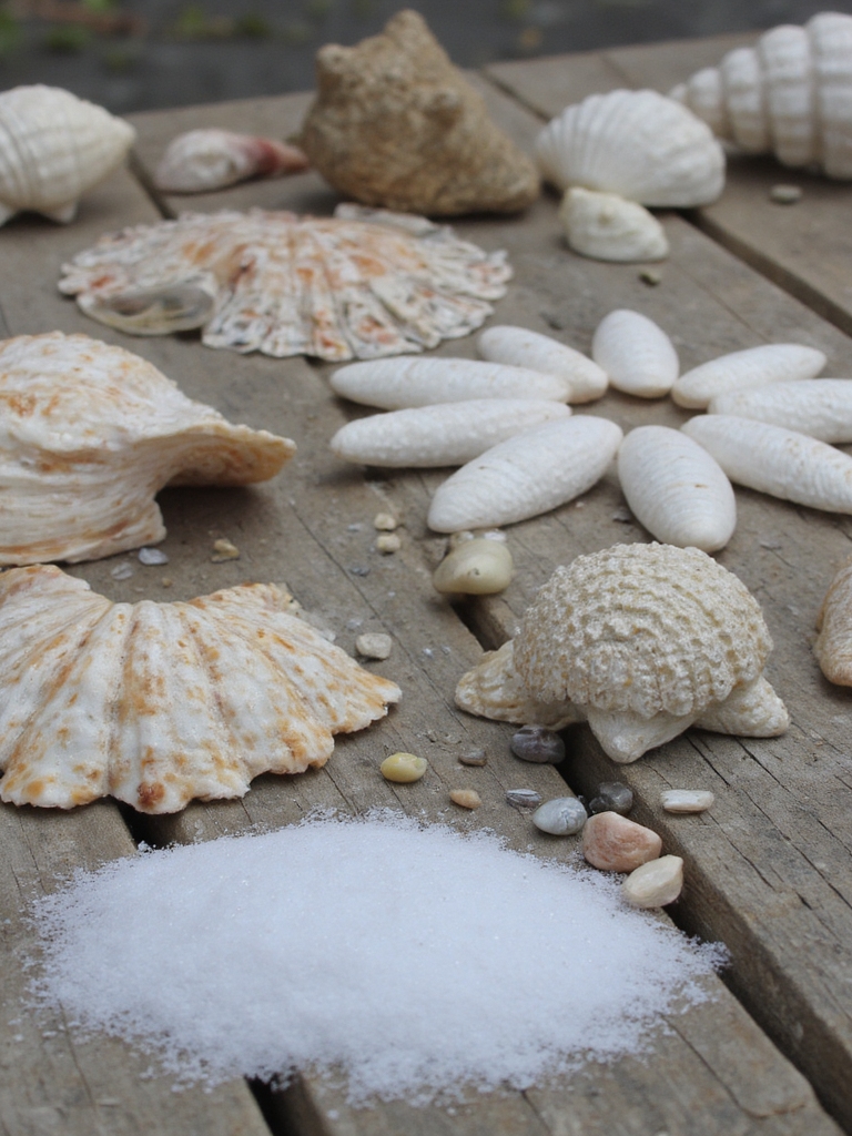 décorations de coquillages inspirées par l'océan