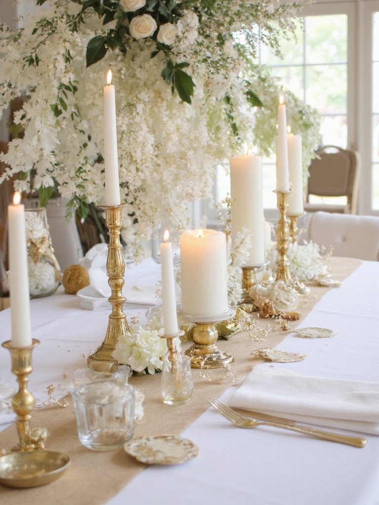 ambiance romantique à la lueur dorée des bougies