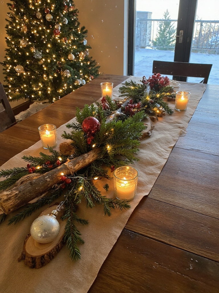 décor de table rustique festif