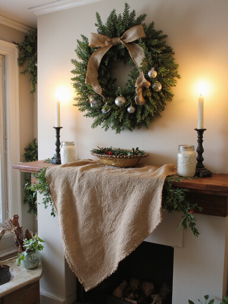 accents en ruban de jute rustique