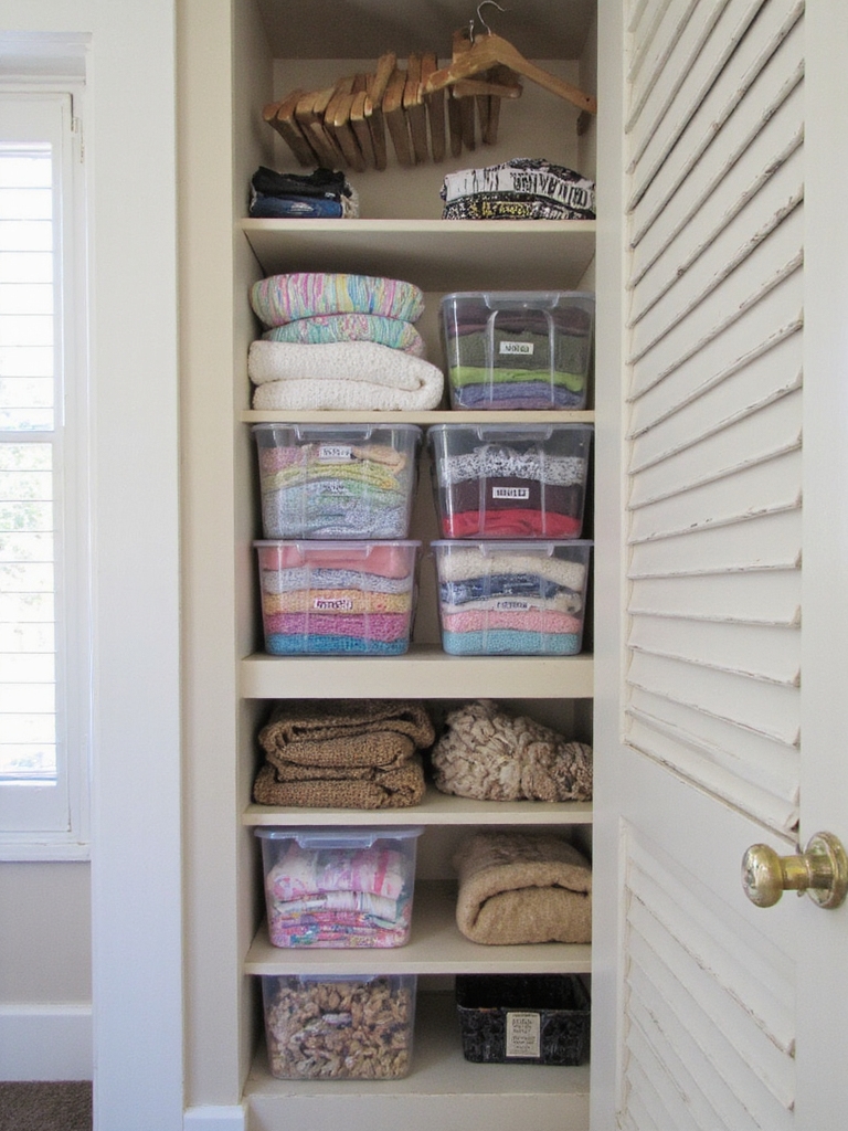 stockage saisonnier avec des bacs