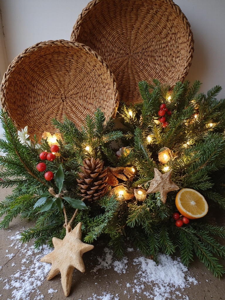 panier tissé décoration de vacances