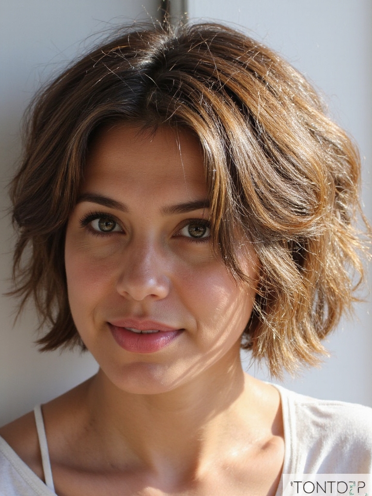 vibes de coupe shag inégale