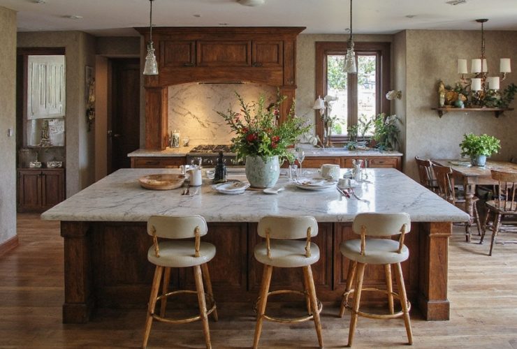 îlots de cuisine servant aussi de coin repas