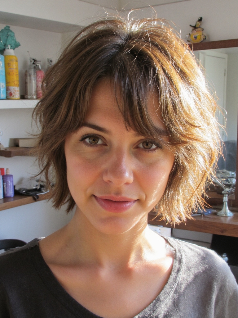 coupe de cheveux en désordre