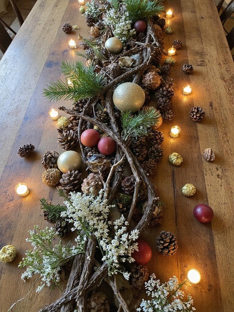 centres de table festifs naturels