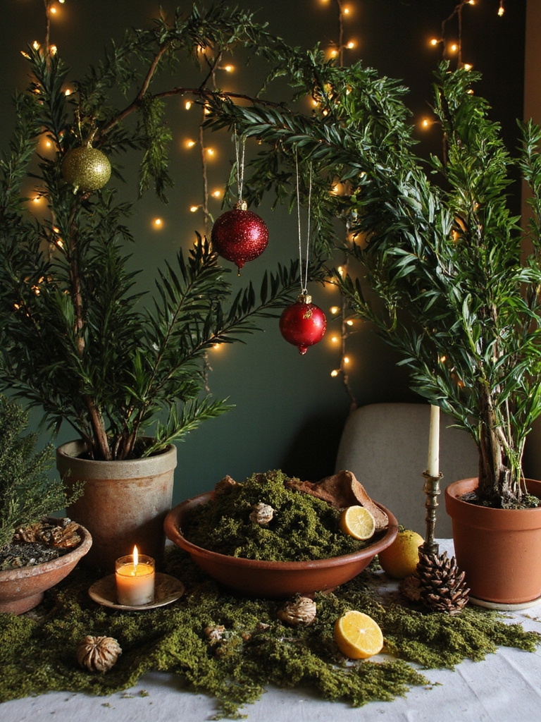 décor de plantes en pot saisonnières