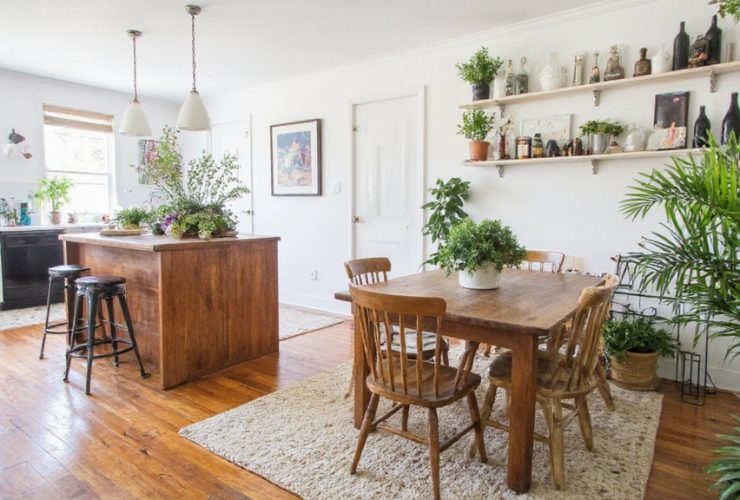 séparation visuelle entre la cuisine et la salle à manger