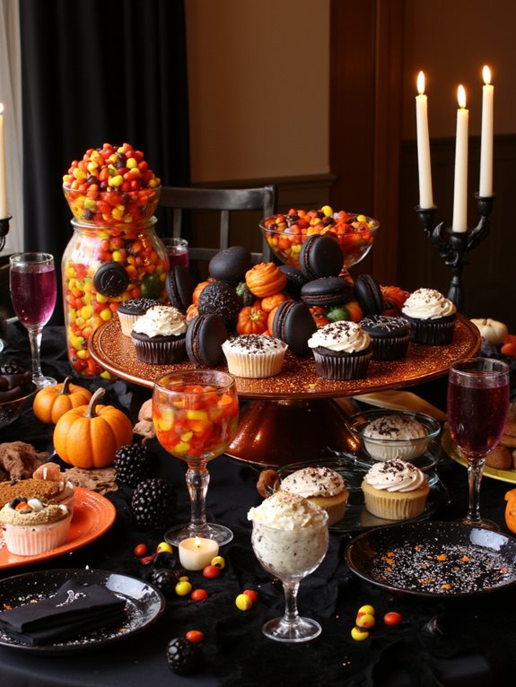 centres de table sucrés d'Halloween