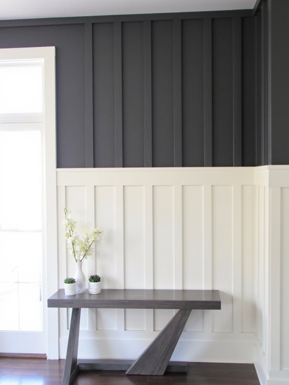 panneau bicolore et lames