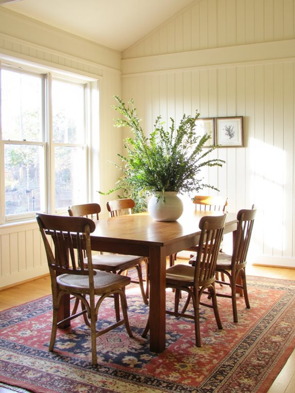 atmosphère de salle à manger de ferme confortable