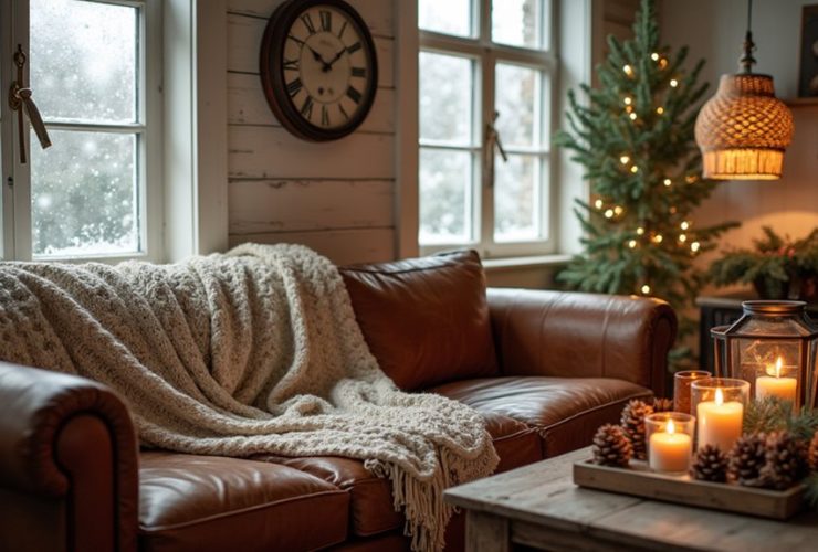 idées de décor de ferme d'hiver douillettes