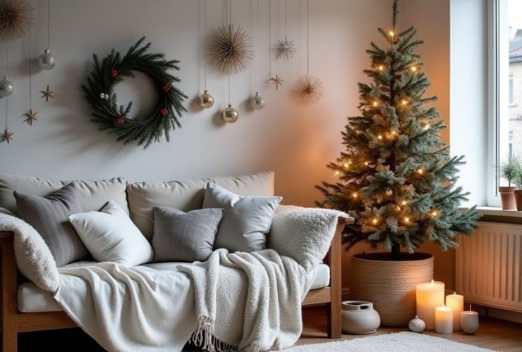 décorations de Noël festives scandinaves