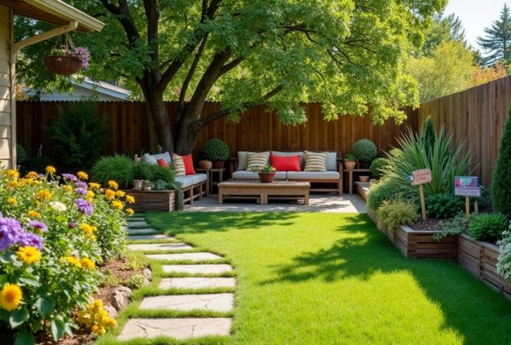 idées de jardinage paysager abordables