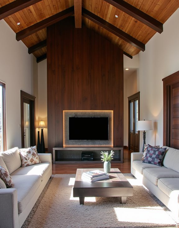 charme des poutres en bois architecturales