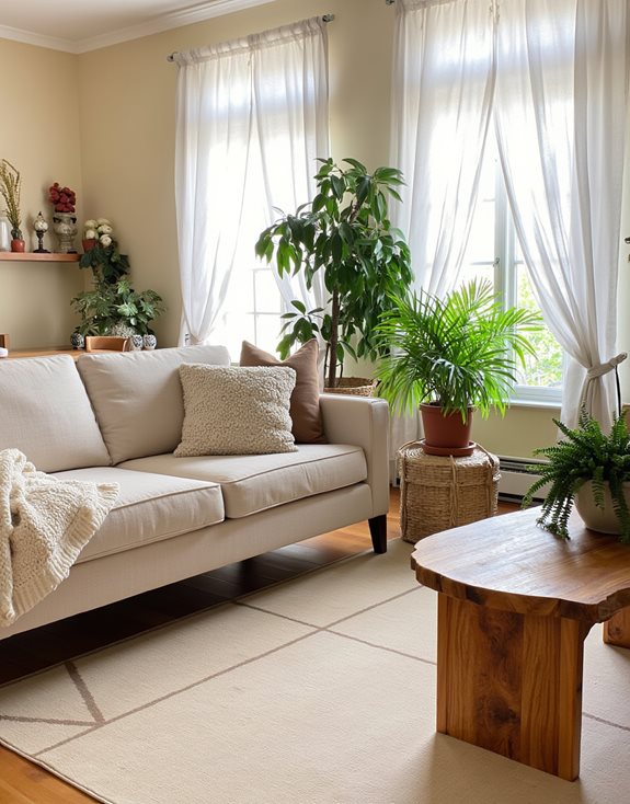 décor en bois beige artistique