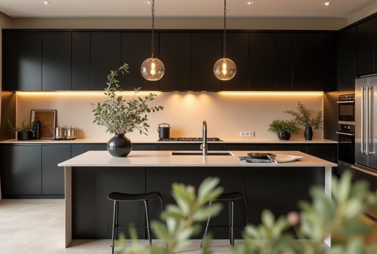 cuisines beige et noire