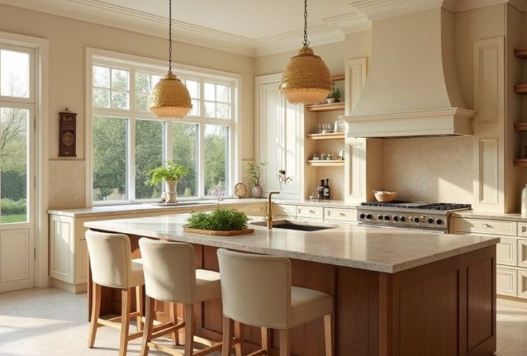 inspirations de design de cuisine beige