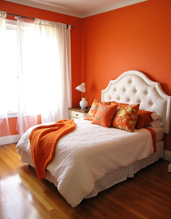 orange vif et blanc éclatant