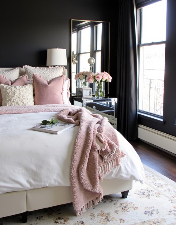 charbon chic et rose poussiéreux