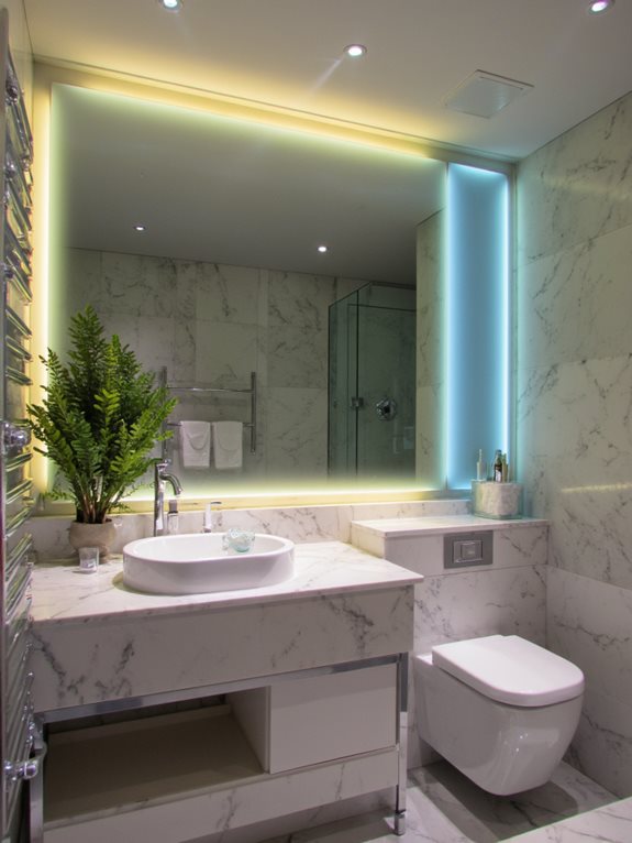 miroirs de salle de bain illuminés chic