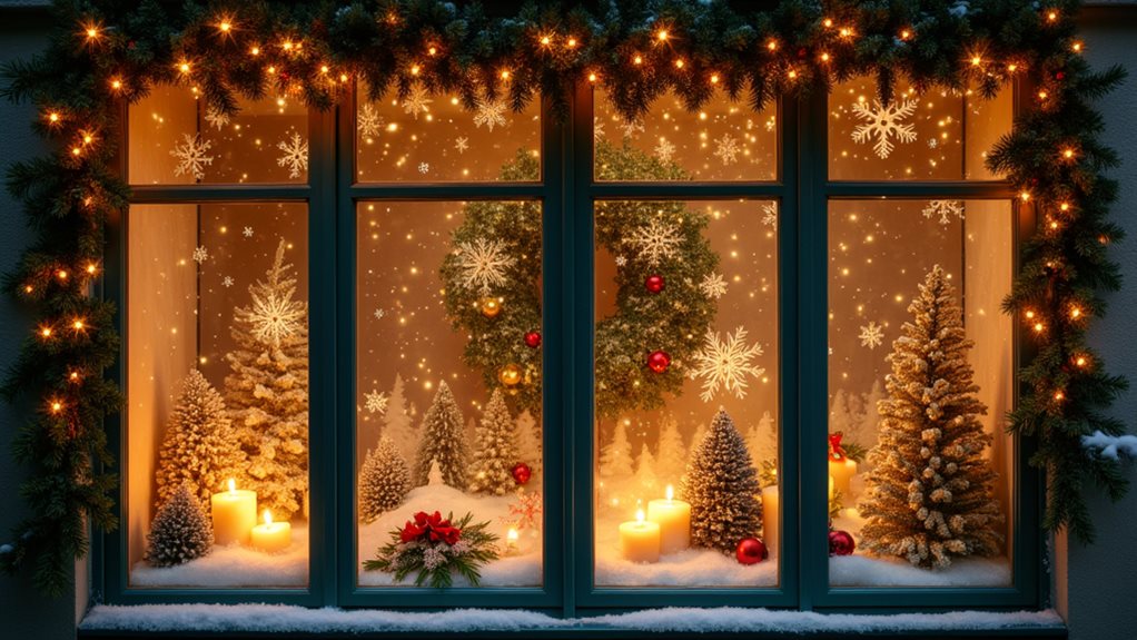 Idées de décoration de fenêtre pour Noël