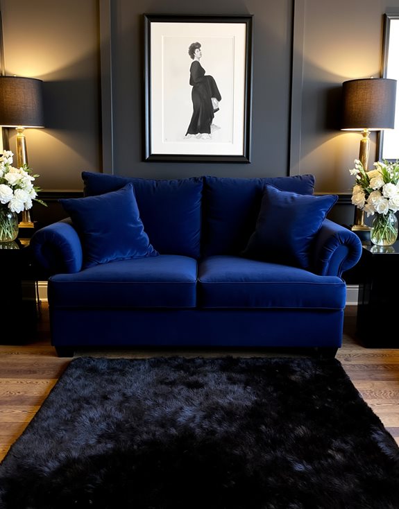 style de canapé noir classique